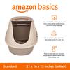 Amazon Basics Katzentoilette mit Haube, 53 x 41 x 38 cm, Standard, Mehrfarbig