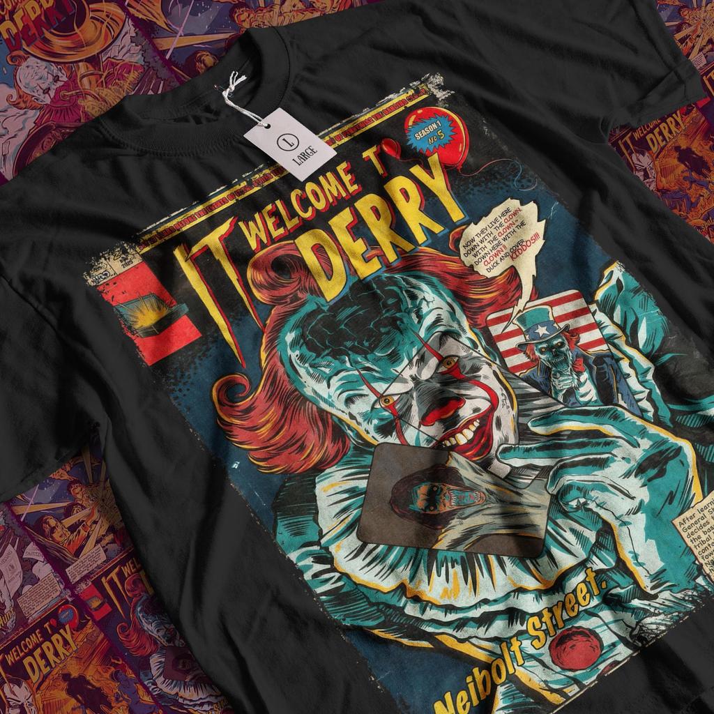 Aesthetic IT Welcome to Derry Movie T-shirt: Vintage Horror Movie Unisex Graphic Tee