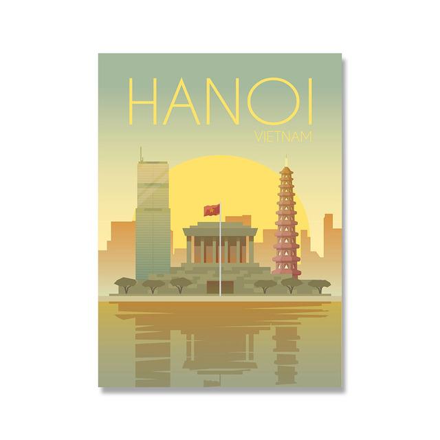 Hd Print Canvas Art Painting Spain Hanoi Holland China Bubai Sydney Vintage Travel Cities Landscape Posters Wall Art Picture
