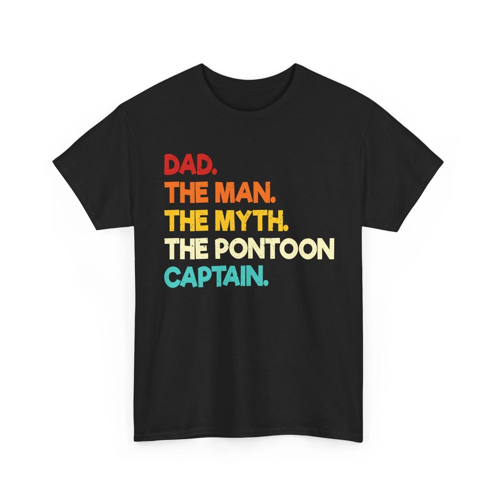 

The Pontoon Captain Dad T shirt, Boating Lovers Sailing Men Dad Shirt S