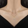 Titanium Steel Pentagram Light Luxury Temperament Gorgeous Full Diamond Necklace Female Versatile Collarbone Chain Titanium Steel Chain