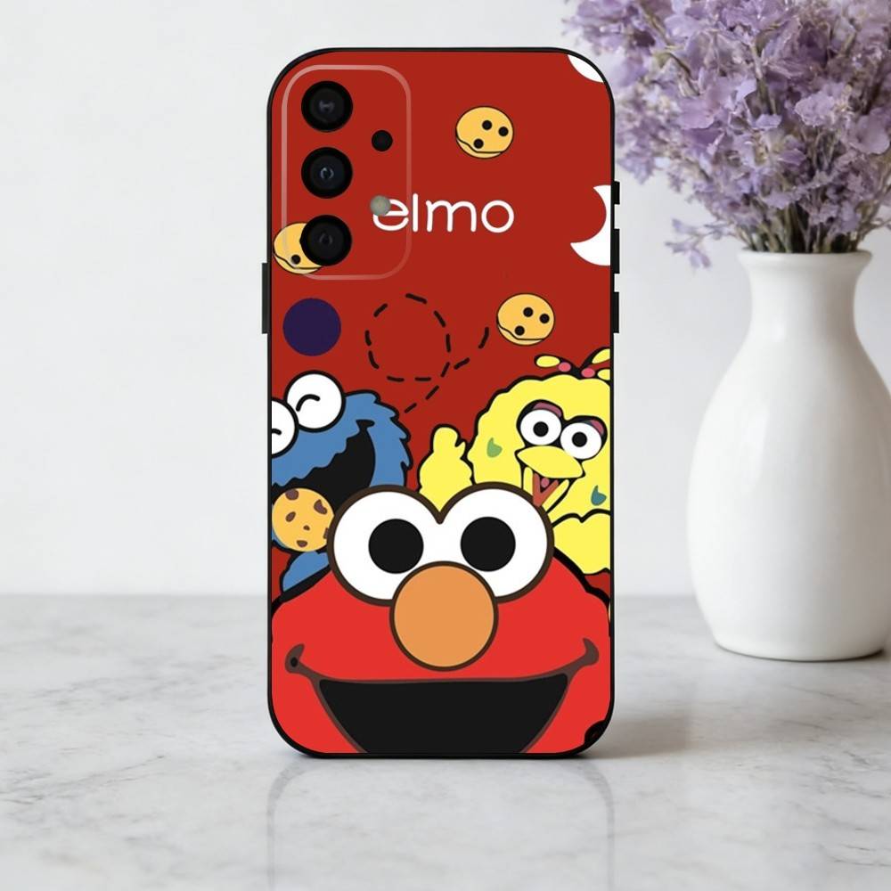 C-Cartoon R-Red cute A-Elmo-O  Phone Case For Samsung Galaxy A73,A72,A71,A70,A53,A52,A51,Soft Silicone Black Cover