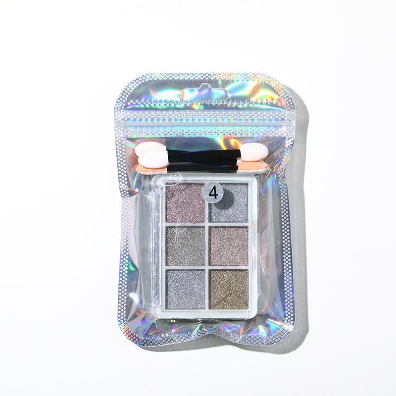 6-Color Solid Magic Mirror Powder & Super Bright Eyeshadow Palette - Glitter, Mermaid, Fairy, Aurora Shades