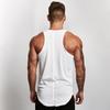 Blank Mesh Slim Fitness Vest Men's European and American Arc Hem Sports GYM Bottoming Breathable Quick-drying Shoulder 6616