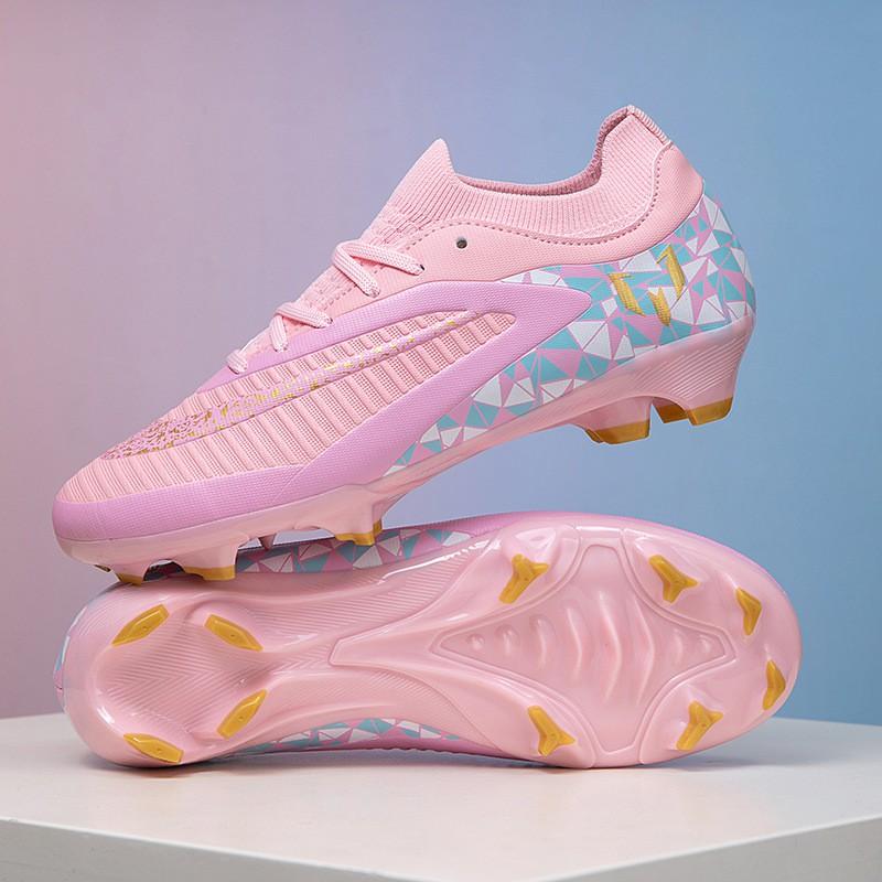 Youth Soccer Cleats Grass Fields Kids Training Shoes With Rubber Outsole TPU Studs