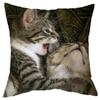Office Living Room Home Pillowcase Cute Little Lazy Cat Pattern Pillowcase Car Ornaments