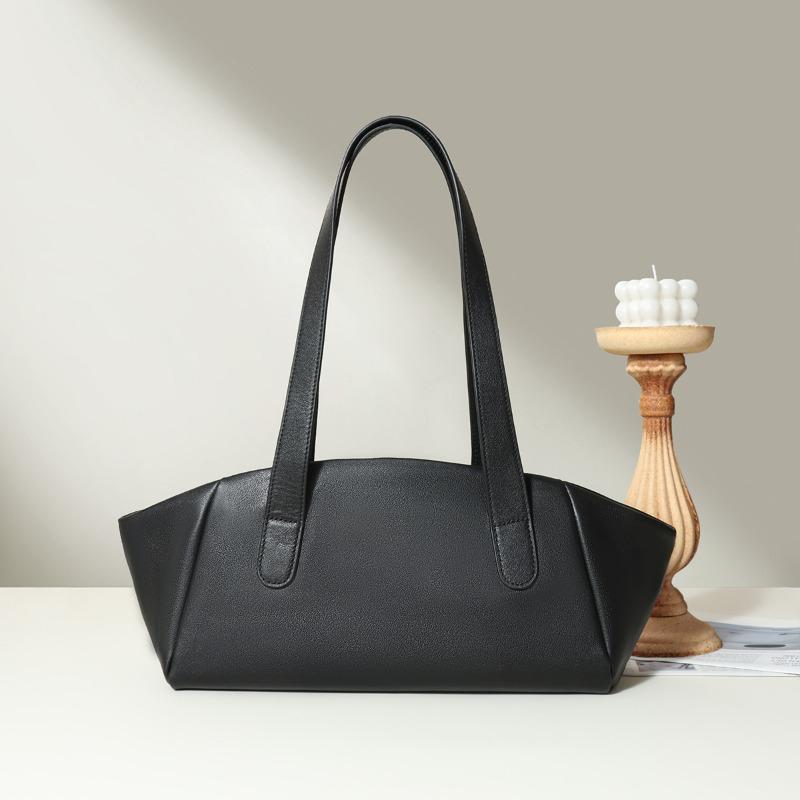 

Сумка-тоут из натуральной кожи Модная Простая и Нишевая Сумка в форме крыла Большой вместимости Ручная Женская сумка чёрный