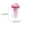 52-Piece Jellyfish Marine Life Stickers: Waterproof Cartoon Decorations for Car Trunks and Phone Cases