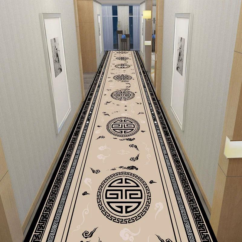 

Retro Corridor Carpet Washable Non-Slip Hallway Area Rugs Customizable Living Room Porch Entry Doormat Home Decor Tapis Salon 60X100CM