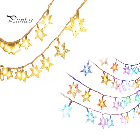 LED Star String Lights Flexible Design Energy-Saving Waterproof Indoor Outdoor Hanging Fairy Lights Holiday Party Decoration