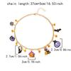 Gothic Punk Halloween Metal Chain Necklace For Women Men Vintage Black Spider Bat Pumpkin Ghost Clavicle Choker Festival Jewelry