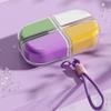 1PC Creative Magic Cube 1-Grid Medicine Storage Box Portable Sealed Moistureproof Box with Hanging Rope Travel Essential