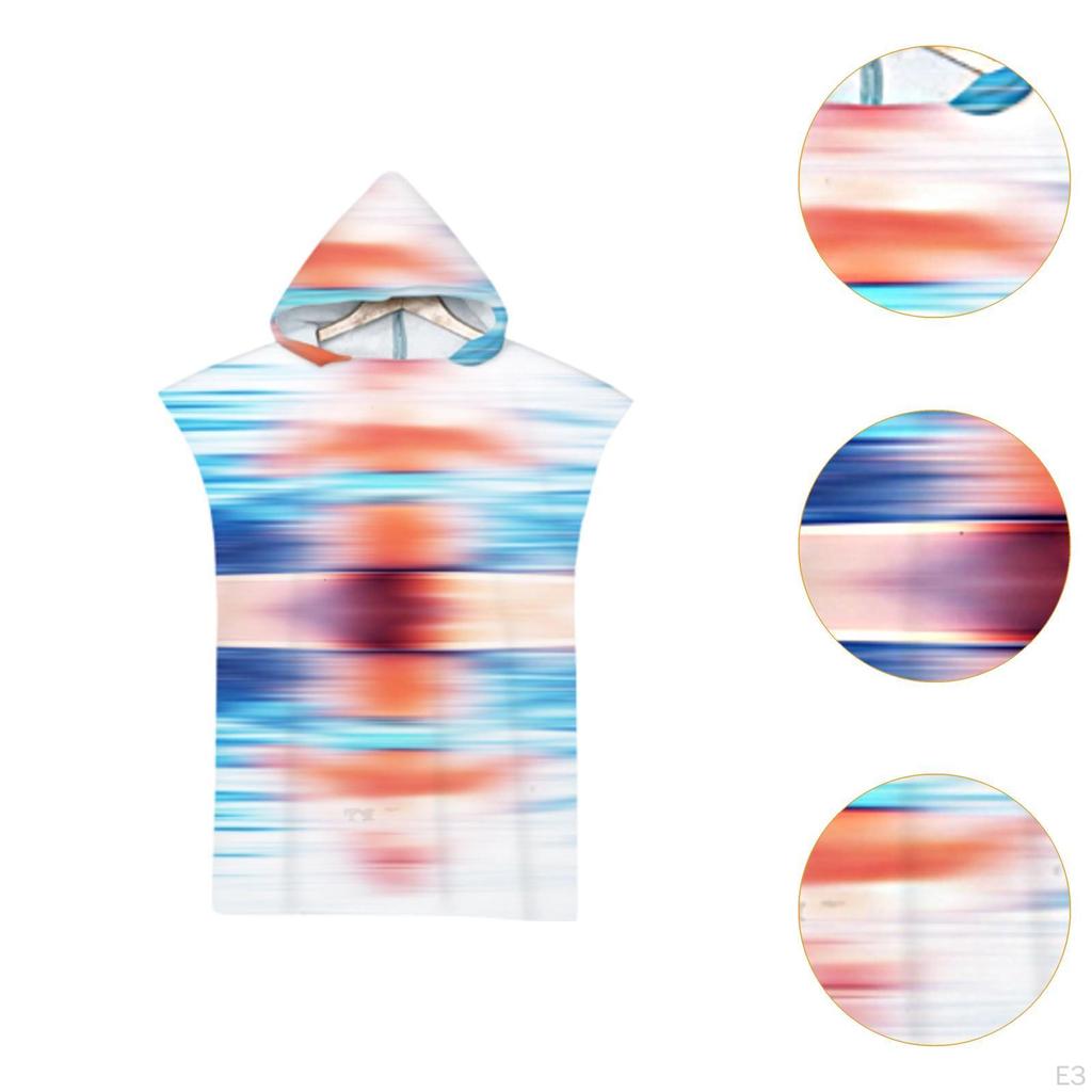 Hooded Beach Towel Poncho Changing Robe for Boys Girls Child
