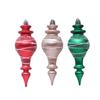 2 Boxes Artistic Plastic Christmas Ornament Spiky Shape Hand Painted Decorative Accent For Seasonal Display