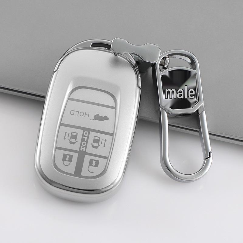 Honda Civic 11th Gen Key Cover, Sand Silver Full Protective Case