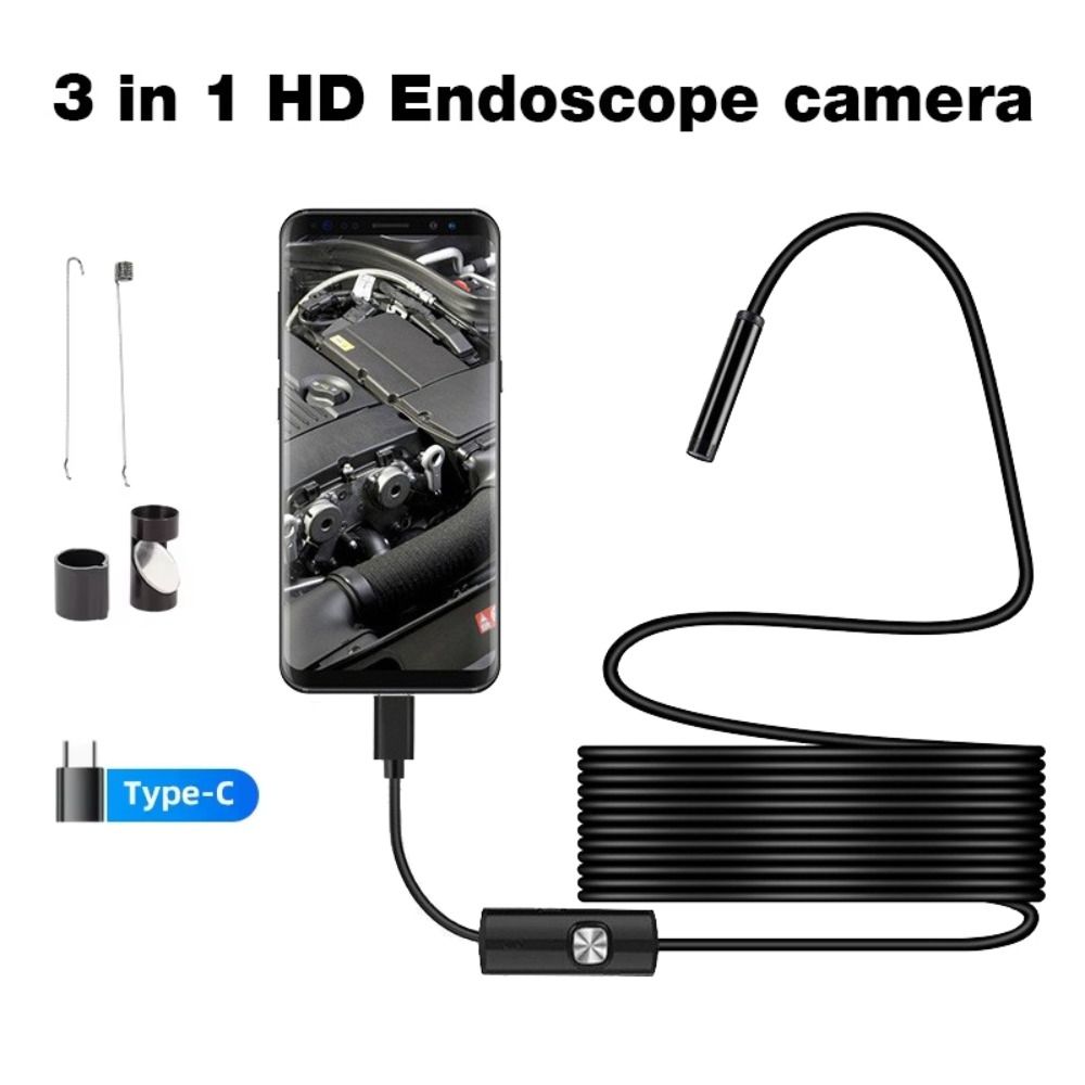 6 LED Lights Borescope Camera IP67 Waterproof Mini Endoscope Inspection Camera  Android Devices