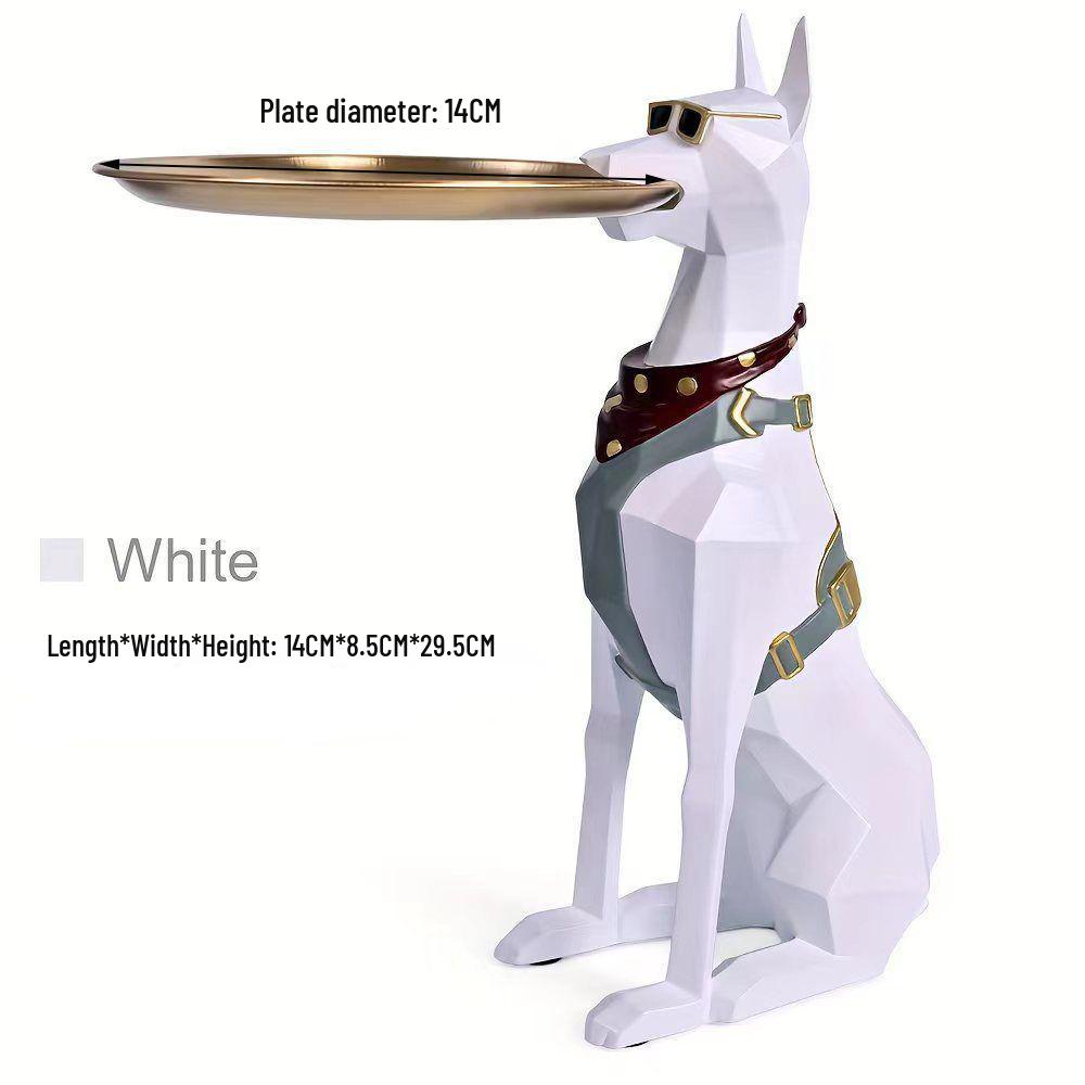 Nordycka Wysokiej Klasy Żywiczna Figurka Psa Dżentelmena Dekoracja Podłogowa