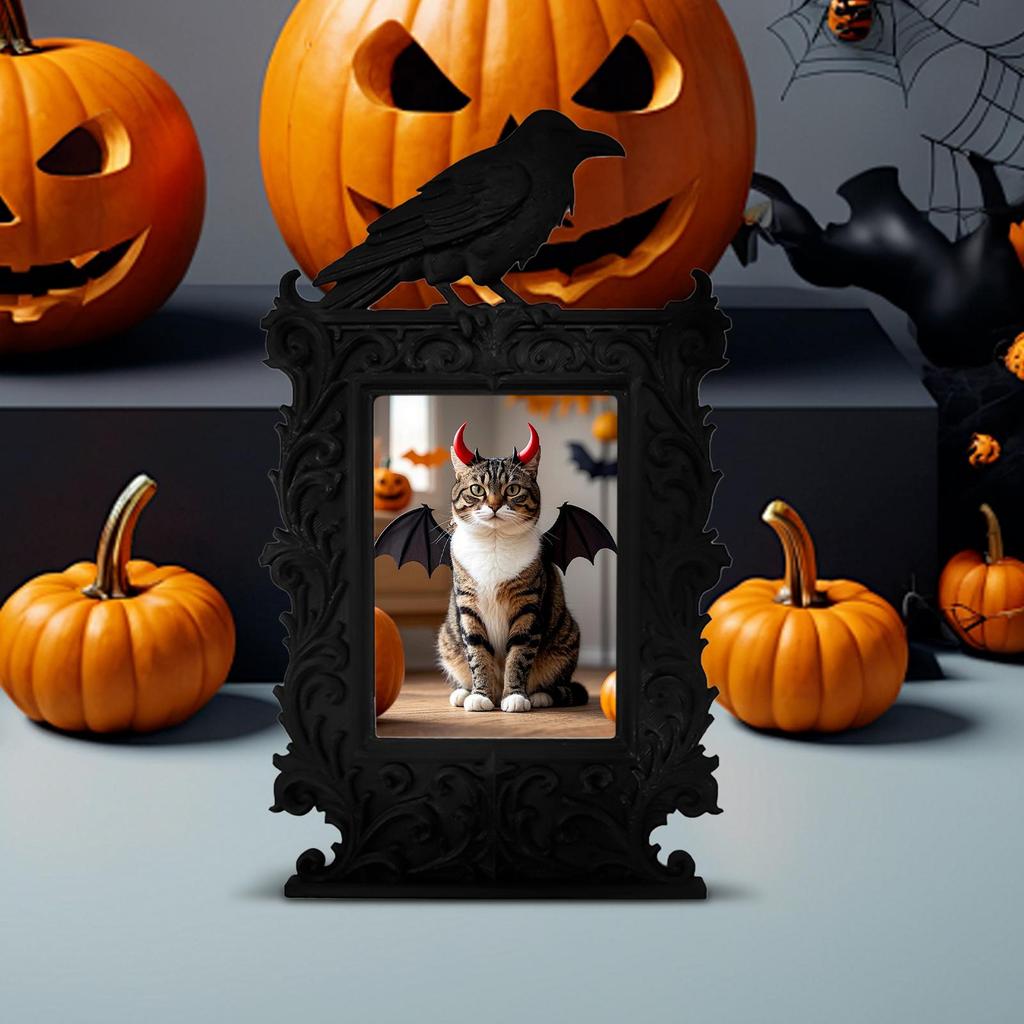 Gothic Picture Frame Vintage Spooky Gothic Decor Halloween Decorations for Haunted House Home Apartment Dormitory Bedroom