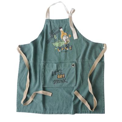 Apron for Length 80 X Width 80 Beer 75823 [And Packable] Women, Men, Unisex, Adult, Cm, & Edamame, Green,