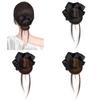 Scrunchie Flower Bun Head Wig Claw Clip Ball Head Wig Korean Style False Hair Pieces  Daily Use