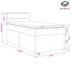Box Spring Bed with Mattress and Headboard Taupe 80 X 200 Cm Fabric