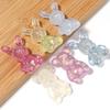 10Pcs Plated Color Acrylic Beads Cartoon Cute Rabbit Violent Bear Bead For DIY Bracelet Phone Chain Keychain Jewelry Ornament