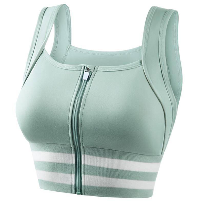 High Support Front Zip Sports Bra For Women Yoga Running