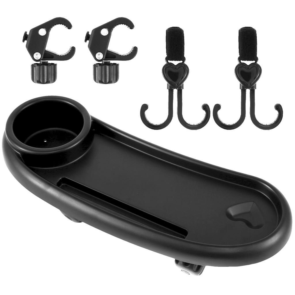 3 In 1 Universal Baby Stroller Snack Tray Cup Holder Phone Stand Food Hook Removable Adjustable Buckle Girl Boy Milk Bottle Plat