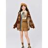 Vintage Harajuku Knit Cardigan Aesthetics Print Y2k Clothes V-neck Sweater Long Sleeve Coats College Style Streetwear Design