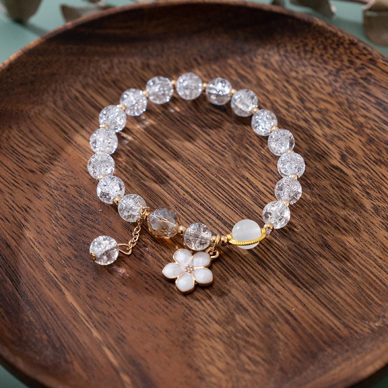 Fairy Daisy Popcorn Beaded Bracelet - Women's Elegant Handcrafted Jewelry