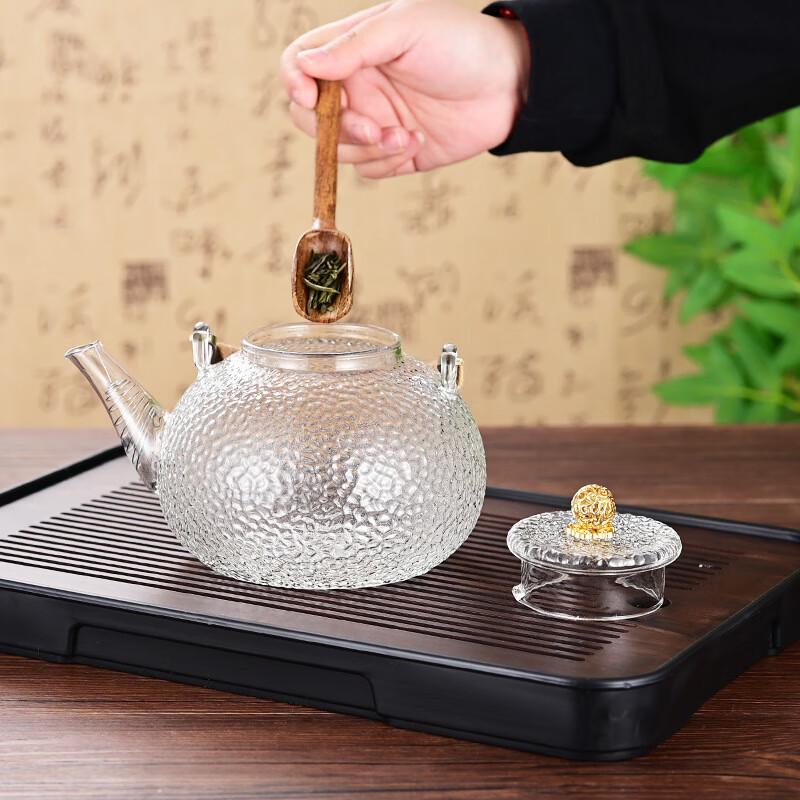 Hammered High Borosilicate Glass Teapot Set with 6 Cups