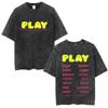 Washed Vintage Ed Sheeran Play Graphic Tshirt Men Women Hip Hop Fashion Pop Music T Shirts Mens Gothic Oversized Streetwear