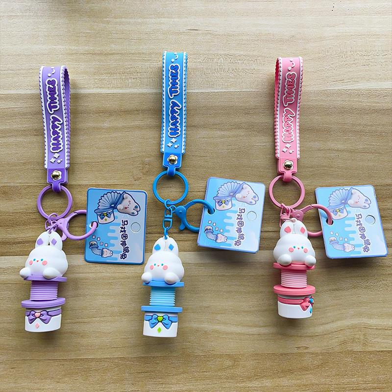 Bunny Circus Purple Keychain Fun Silicone Gift For Birthdays Holidays And Parties