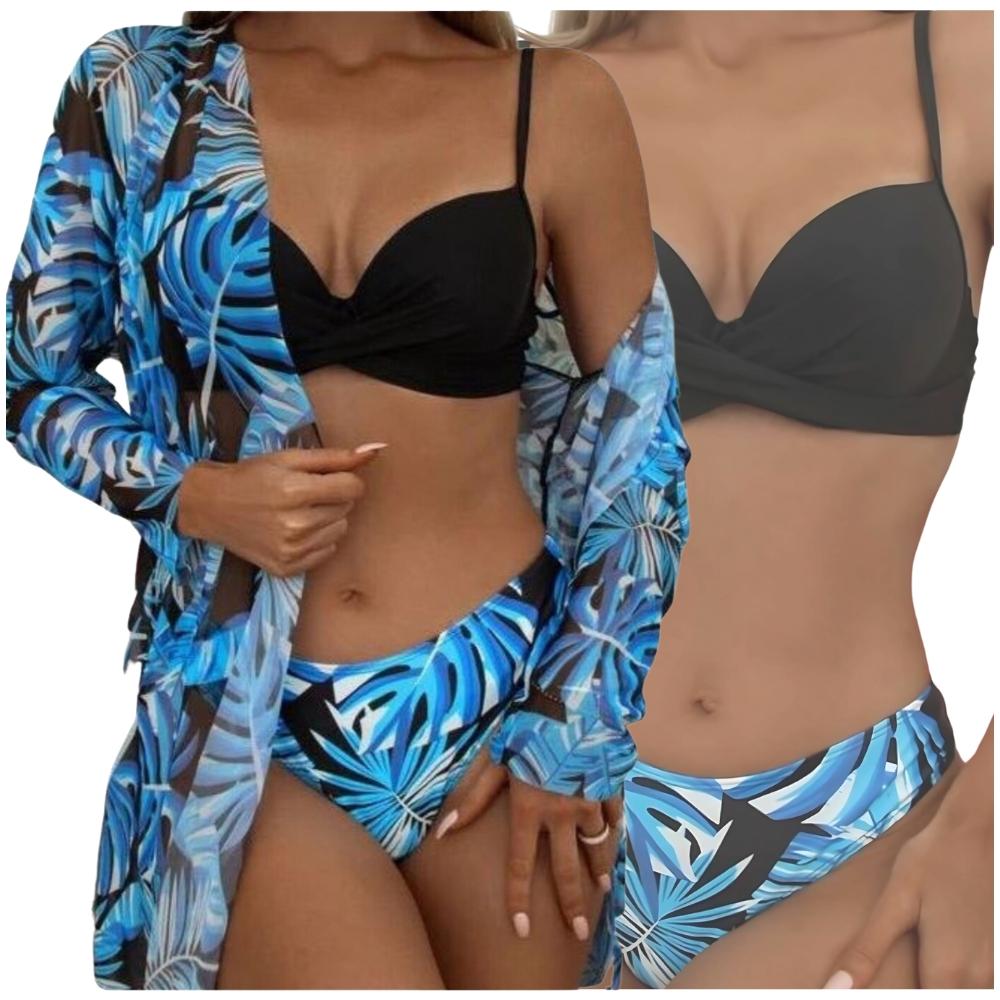 Exotic swimsuit, two-piece swimsuit, push-up thong, size L.