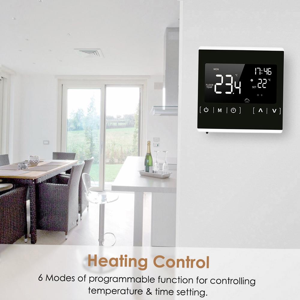 Smart LCD Touchscreen Thermostat for Home Programmable Electric Floor Heating System Thermoregulator AC 85-250V Temperature Controller