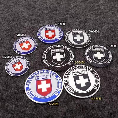 Ensemble de 4 pièces d'autocollants décoratifs pour cache-moyeu de roue de voiture adaptés pour les modifications de cache-moyeu de roue de 56 mm/60 mm/65 mm