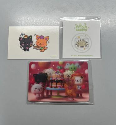 Wish Bakery Pop-up One-Band Bushi Metal Sticker Lenticular Used