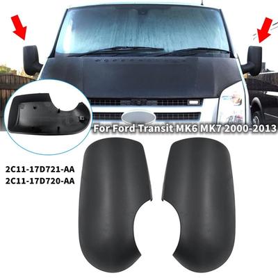 For Ford Transit MK6 MK7 2000-2013 Car Replacement Rearview Side Mirror Cover Wing Cap Exterior Door Shell Trim ABS Accessories