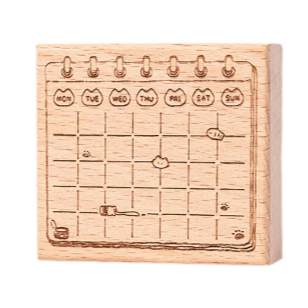 Decorative Wood Stamp Vintage Design Compact Scrapbooking Supplies Multipurpose for Diary Scrapbook Photo Album Drawing Painting