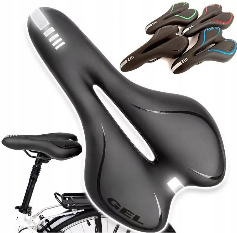 Gel Bicycle Saddle, Sports Saddle, Comfortable, Soft, Wide, Airflow