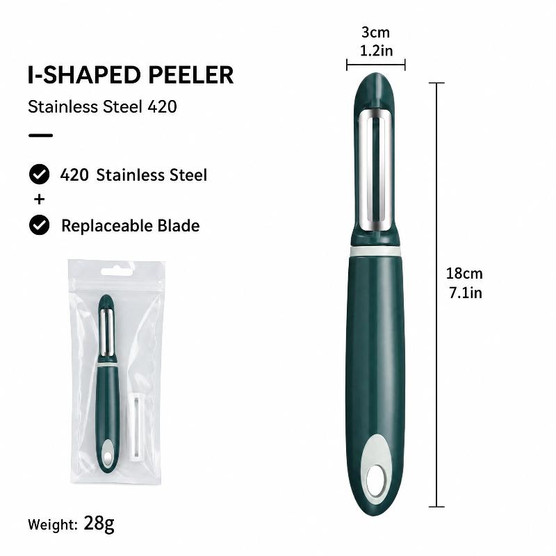 Stainless Steel Vegetable Fruit Peeler Ergonomic Non-Slip Handle Rust Resistant for Home Kitchen Restaurant Food Prep