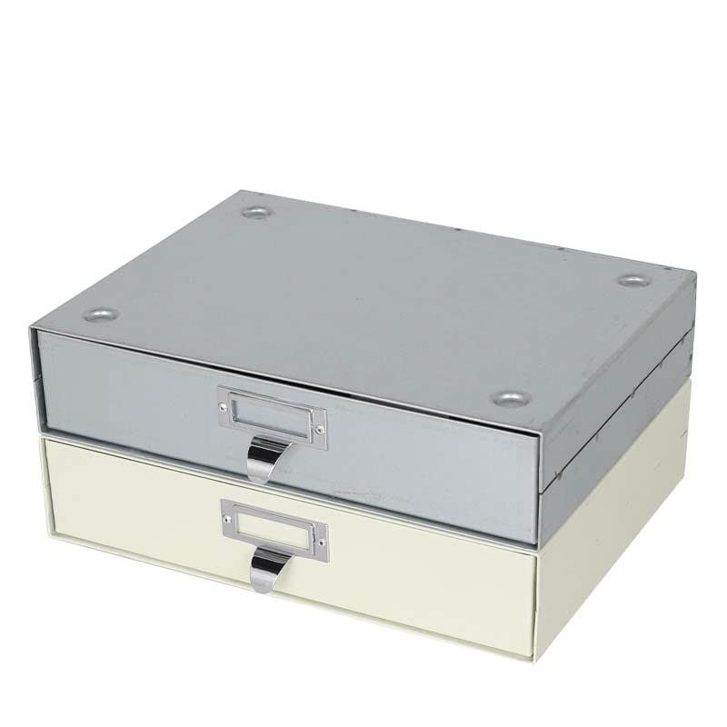 Dulton Chest of Drawers Stackable Drawer Horizontal Galvanized Thoughtful and Reliable Steel Storage Height 73mm Width 320mm Depth 240mm 121-376GV