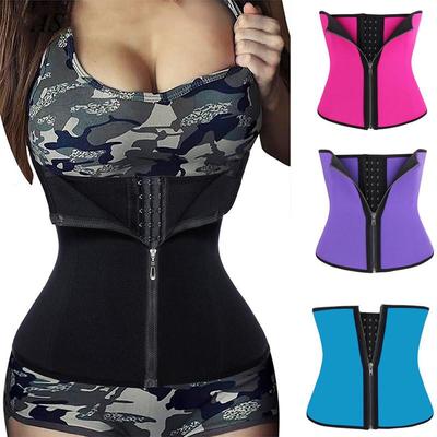 Neopren-Korsett für Damen, Taillentrainer, mit Reißverschluss und Schnalle, Body Shaper