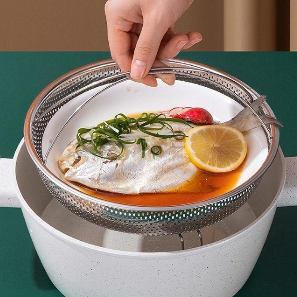 Mit Griff Dampfgarer Faltbarer Abtropfkorb zum Dämpfen von Reisbrötchen Knödeln Dämpfeinsatz Kochgeschirr