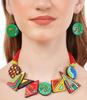 Colorful Clay Music Jewelry Set: Handmade Necklace
