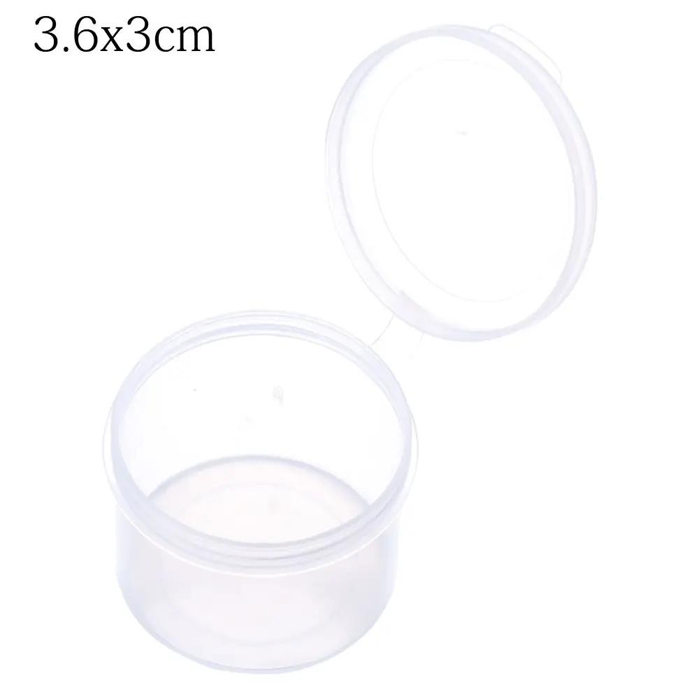 Square Round Plastic Transparent Storage Box Small Items Sundries Organizer Case Jewelry Beads Container Box Tools Accessories