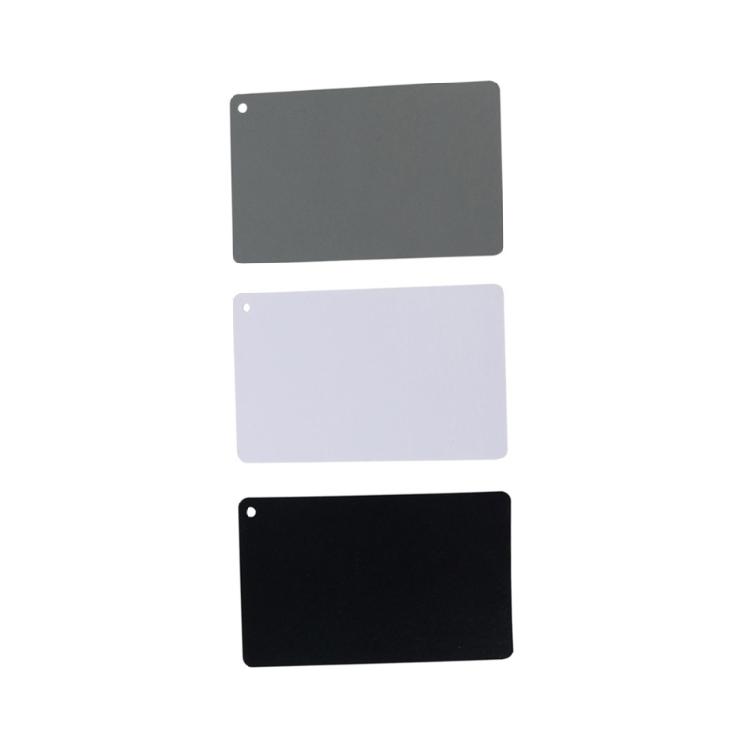 Photography Gray Card With Matte Black Bright White Surfaces For Precise Light Metering And Digital Camera White Balance