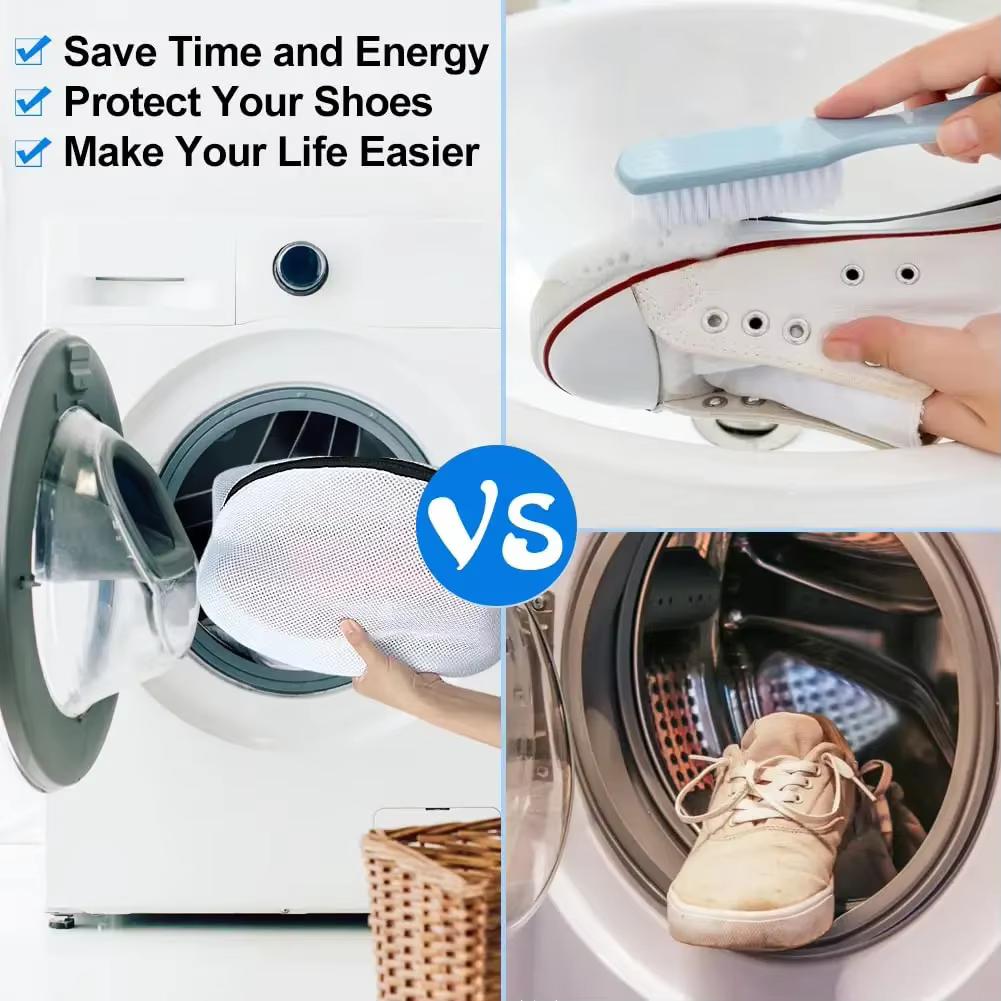 1/2Pcs Shoe Washing Bags, Storage Bag Mesh Shoe Laundry Bags With Zip Closure for Sneakers, Running Shoes, Socks, Bras Organizer