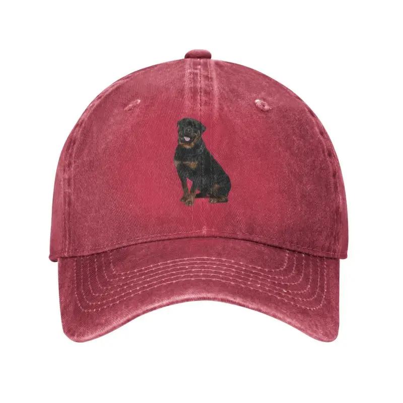Custom Cotton Rottweiler Dog Baseball Cap Sun Protection Women Men's Adjustable Dad Hat Summer