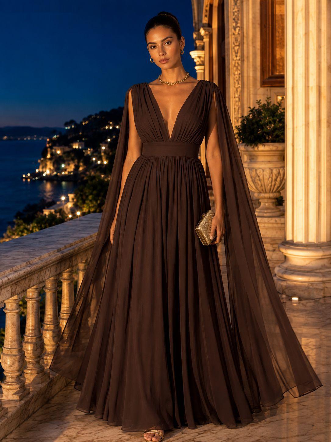 European and American style deep V-neck